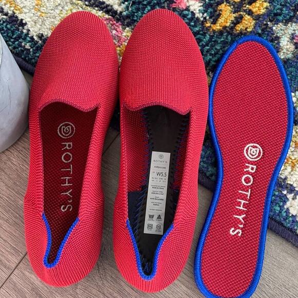 Rothy’s dark red size 5.5 woman’s flat loafers - Picture 6 of 12